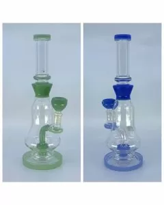 Color Rim Bell Waterpipe With Showerhead Perc - 11 Inch - WPAG149