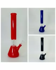 Colored Tube & Base Waterpipe With Down Stem - 12 Inch - WPTS11
