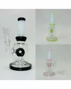 Colored Tube Waterpipe with Donut Showerhead - 7 Inch - WPTG42