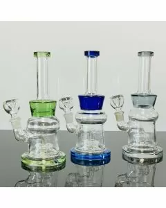 WATERPIPE 9"INCH - CYLINDER SHAPE WITH PERC - ASSORTED COLOR
