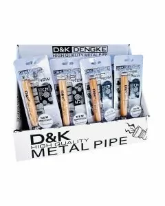 D and K Dengke - Metal Pipe - With Wood Handle, Metal Bowl and Screen - 16 Counts Per Display - DK8177