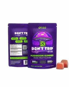 Dozo - Dont Trip Mushroom Gummies - 2500mg -  Mixed Fruit - 5 Counts Per Pack 