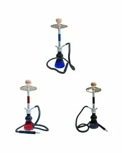 Dud Hookah Bubbly - 20" In Size - Glass Tray - 1 Hose - Assorted - Price Per Piece
