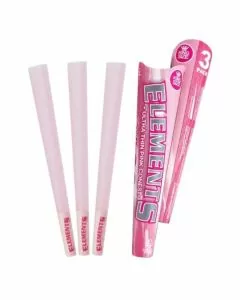 Elements - Ultra Thin Pink Cones - King Size - 3 Per Packs - 32 Packs Per Box