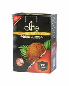 Elite - Coconut Shell Charcoal - 72 cubes 