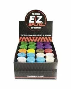 EZ SPLITZ POP TOP GRINDER CAP AND CRUSHER PLASTIC GRINDER - 20 IN BOX - PIECE PRICE