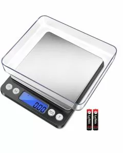 Optima Home Scales NI-3001 Nitro Pocket Weight Scale with Large Display &  Tray, Black & Silve, 1 - Foods Co.