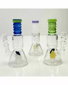 Waterpipe 6.5" Inch - Helios Glass Beaker With Cone and Bee Perc