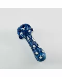 HANDPIPE 4"INCH - BLUE AND WHITE WITH DOT