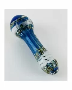  HANDPIPE 4" INCH - BLUE AND WHITE