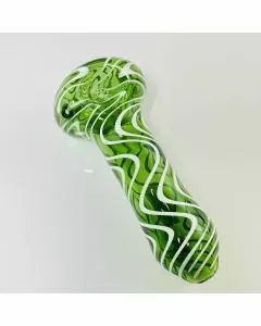 HANDPIPE 4" INCH - GREEN WITH LINE WHITE