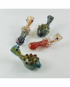 ONE HITTER - GLASS 4" INCH - ASSORTED DESIGN