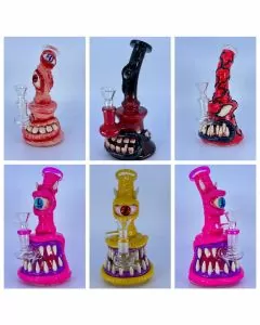 Waterpipe - 7 Inches - Monster Eyes - Assorted Designs -Price Per Piece