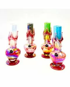 Glass Waterpipe 10 Inch - Ray-K-84 - Assorted Colors - Price Per Piece - WPRT41