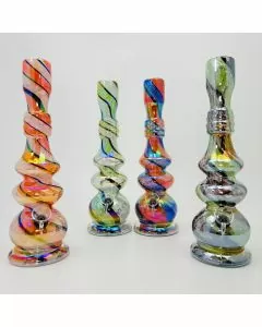 Glass Waterpipe - 12 Inches - Assorted Colors - GR-Y-101