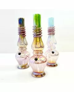 Glass Waterpipe 16 Inch - Ray-K-137 - Assorted Colors - Price Per Piece - WPRT58