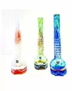 Glass Waterpipe 16 Inch - Ray-K-140 - Assorted Colors - Price Per Piece - WPRT59