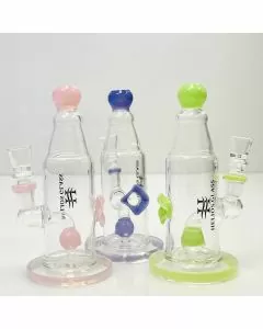 Waterpipe 7" Inch - Helios Glass - Bottle Style With Ball Perc