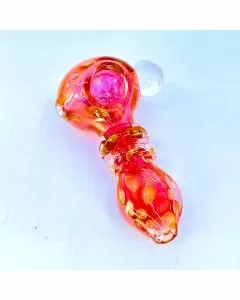 Gold Fumed Flat Handpipe - 4 Inch - Mouthpiece - Assorted Colors - HPMS80