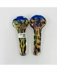 HANDPIPE 4" INCH - GOLD FUMED - ASSORTED DESIGNS 