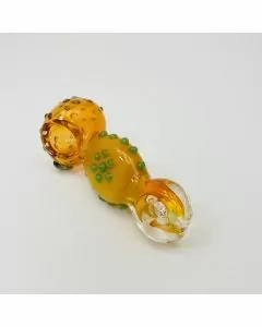 Handpipe - 4 Inches - Fumed With Donut Art