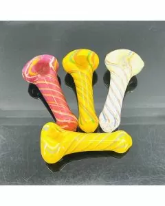 Handpipe 4 inches Spiral Color Assorted Colors