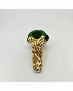 Handpipe With Color Stripw and Honeycomb Head - 4 Inches