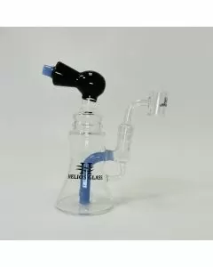Helios Glass Waterpipe 8" Inch -bell With Inline Perc and Banger