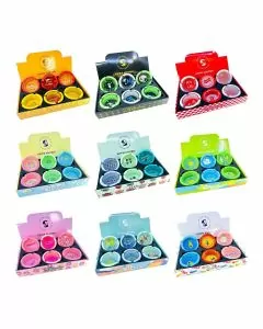 Hipster Hippie Ashtray - Glass With Silicone - Full Exotic Colors - 6 Counts Per Display - Price Per Piece