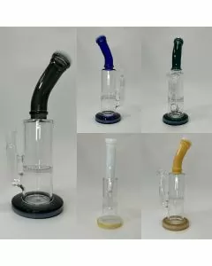 Honeycomb, Colored Tube Waterpipe with Mouthpiece - 10 Inch - WPLG193