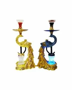 Hookah Peacock Style - 21" Inch - 1 Hose With Led Light
