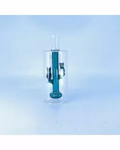 Ash Catcher 45 Degree 14 Female - 14 Male With Showerhead and Double Owl Perc - Lake Green