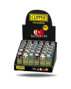 Clipper Lighter - Pop With Hand Sewn Cover - 30 Count Per Display - Zig Zag