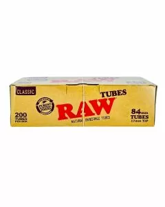 Raw Classic Tubes - 84mm With Tips - 200 Tubes Per Box