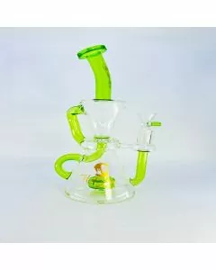 Hipster - Glass Waterpipe - 9 Inch - Recycler With Showerhead Perc (Fs017)