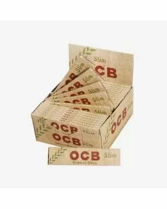 Ocb Organic Hemp Unbleached Paper Slim - 24 Piece Per Box