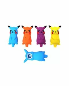 Pikachu Silicone Handpipe 4 Inch - 4 Counts Per Pack - Assorted Colors - NYSP302