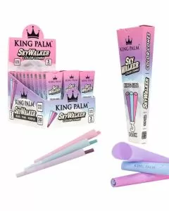 King Palm - King Size Cones - 3 Cones Per Pack - 30 Counts Pack Per Box - Skywalker Blue-Pink-Purple - KP-10802