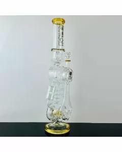 Lookah Waterpipe 20 inches Two Honeycomb Perc Recycler Assorted Colors