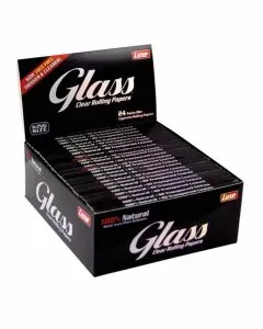  Luxe Glass King Size Clear Rolling Paper - 24 Count Per Box