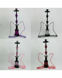 Luxor - 27 Inches - Shisha Hookah With Double Flower Deco and Ball Perc - 2 Hose - NP21-30