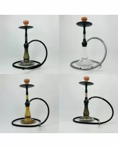 Luxor Shisha Hookah - Double Color With Honeycomb Diffuser in Bottom Pipe - 1 Hose - 22 Inches - (MKA-101)
