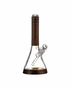 Marley Natural Waterpipe - Wood and Glass - 12 Inch
