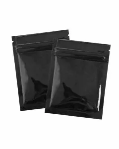 Mylar Baggies - Medium Size - Grip Exit Bags - 25 Bags Per Pack - Black