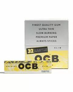 Ocb Solaire Slim Papers + Tips - 24 Packs Per Box