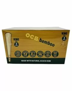 Ocb - Bamboo Cone - King Size - 3 Pieces Per Pack - 32 Packs Per Box