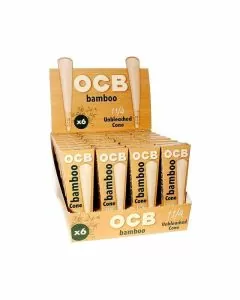 Ocb Bamboo Cone 1.25 - 6 Cones Per Pack - 32 Packs Per Box