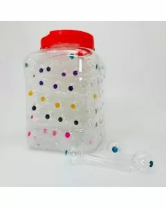 Clear 4-Inch Oil Burner with Color Dot - Price per Piece