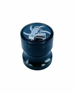 PLGCW2 - Large 63 mm 4 Parts Tobacco Grinder - Crank Manual With Glass Window