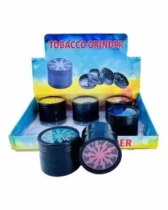 PLGT2 - 4 Part Tobacco Grinder - 50 mm - Thunderbolt - Assorted Colors